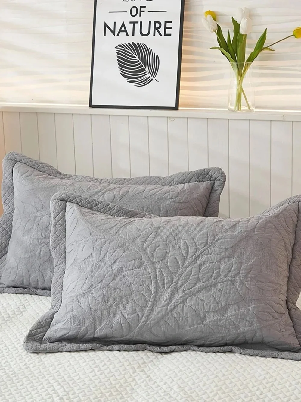 3 PIECE 100% COTTON QUILT SET, OVERSIZED QUILTED BEDSPREAD